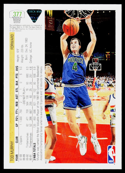 1991-92 Upper Deck #377 Tod Murphy