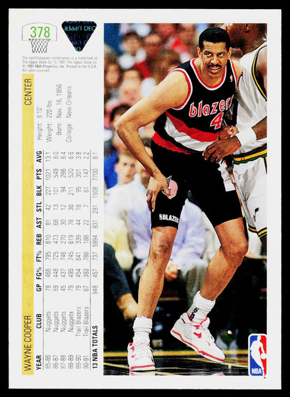 1991-92 Upper Deck #378 Wayne Cooper
