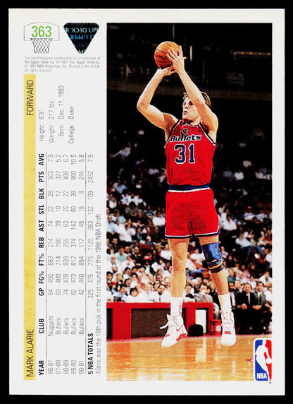 1991-92 Upper Deck #363 Mark Alarie