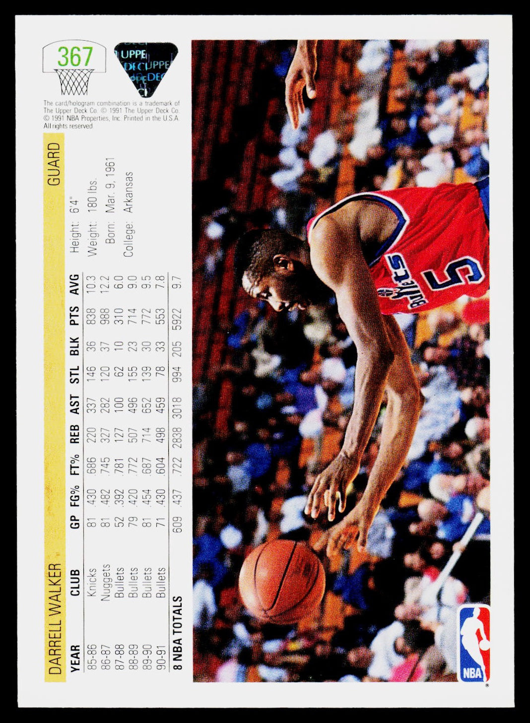 1991-92 Upper Deck #367 Darrell Walker