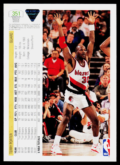 1991-92 Upper Deck #351 Terry Porter