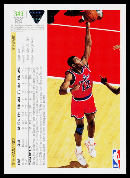 1991-92 Upper Deck #349 Tom Hammonds