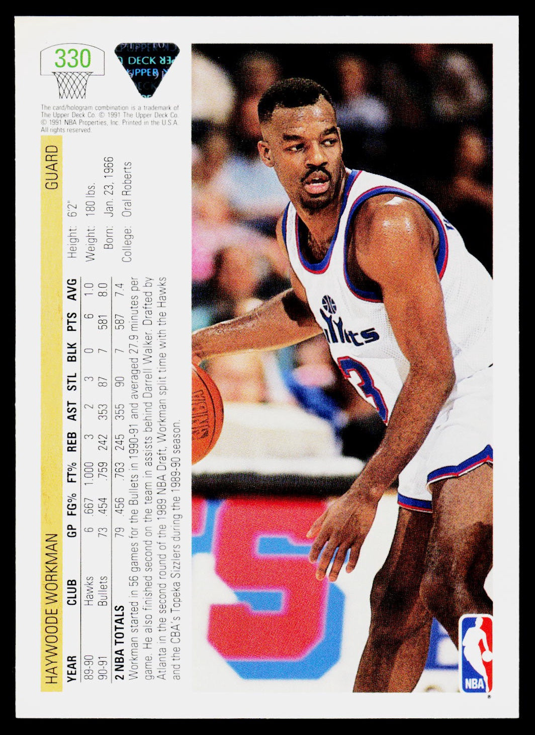 1991-92 Upper Deck #330 Haywoode Workman