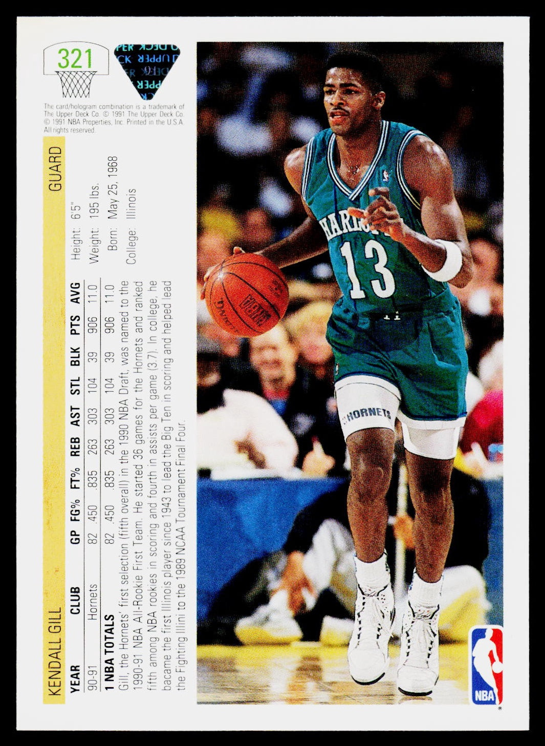 1991-92 Upper Deck #321 Kendall Gill