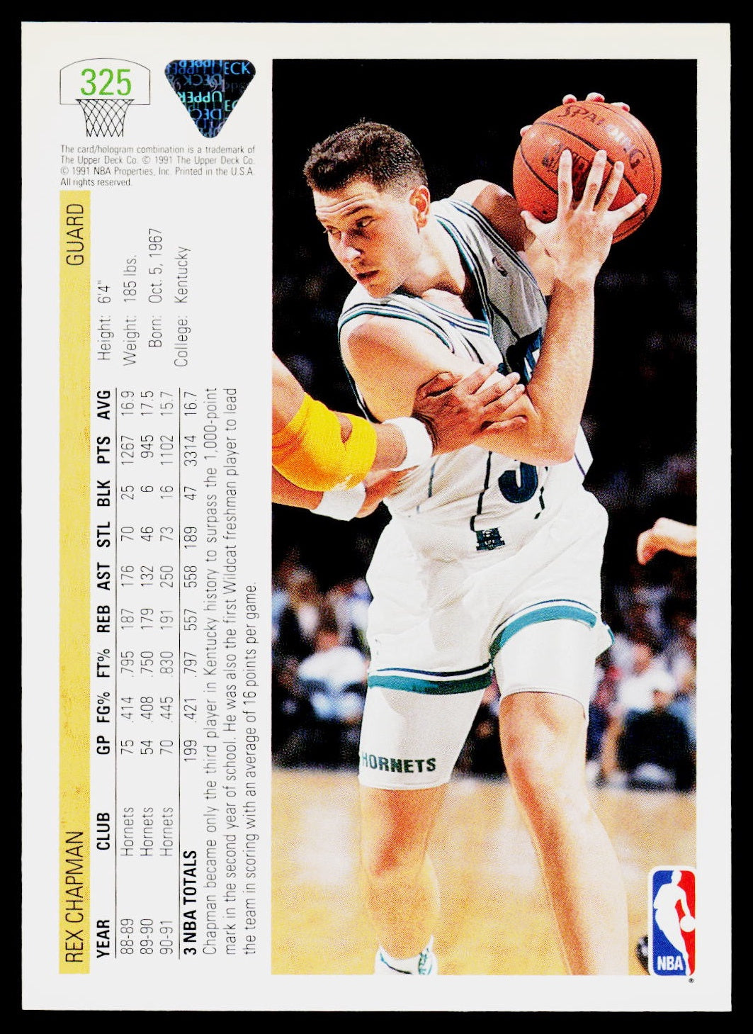 1991-92 Upper Deck #325 Rex Chapman