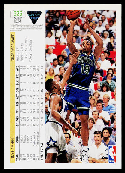 1991-92 Upper Deck #326 Tony Campbell