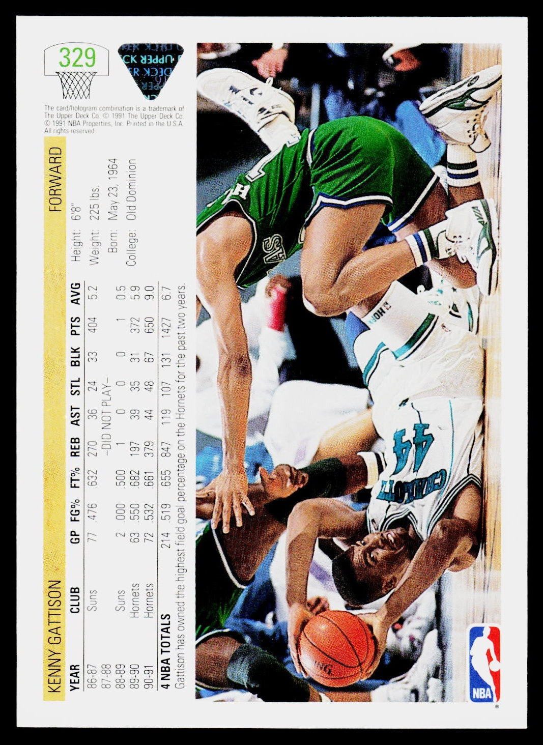 1991-92 Upper Deck #329 Kenny Gattison