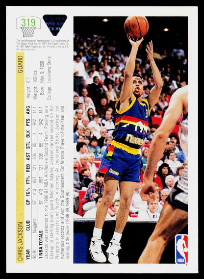 1991-92 Upper Deck #319 Chris Jackson
