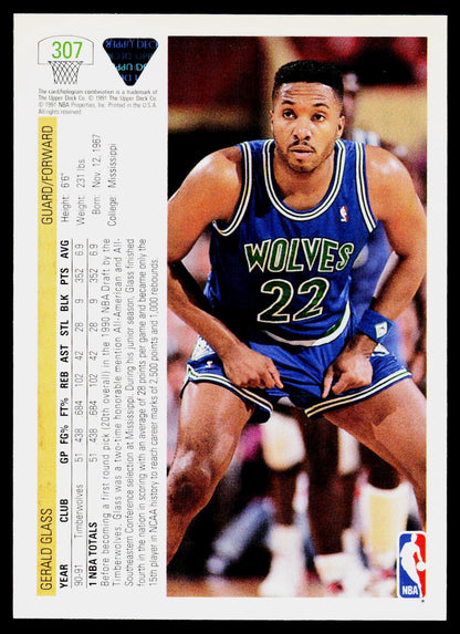 1991-92 Upper Deck #307 Gerald Glass