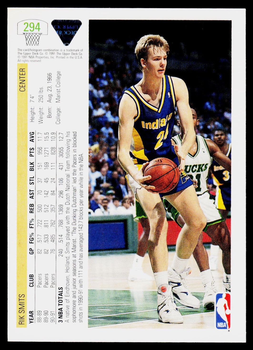 1991-92 Upper Deck #294 Rik Smits