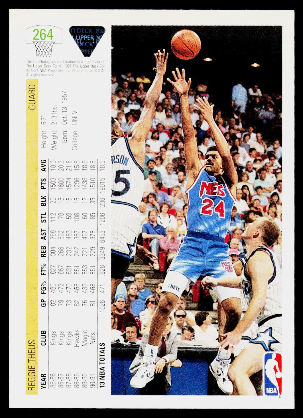 1991-92 Upper Deck #264 Reggie Theus