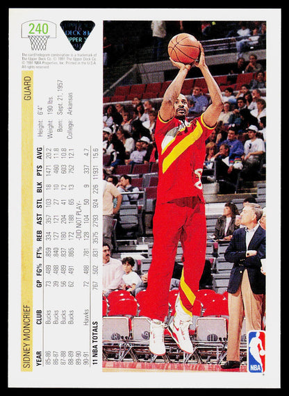 1991-92 Upper Deck #240 Sidney Moncrief