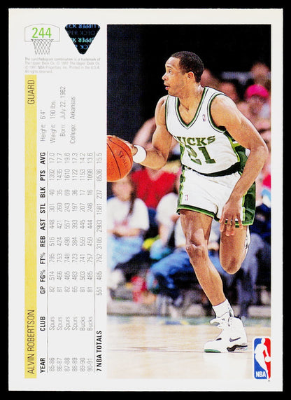 1991-92 Upper Deck #244 Alvin Robertson