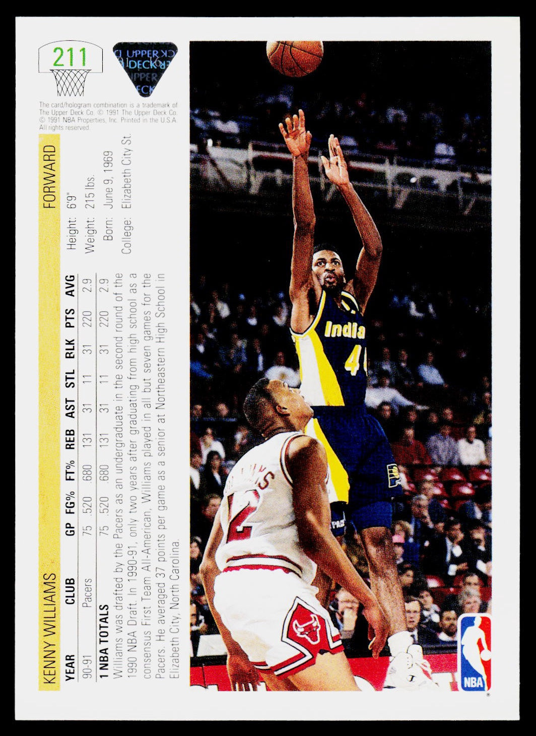 1991-92 Upper Deck #211 Kenny Williams
