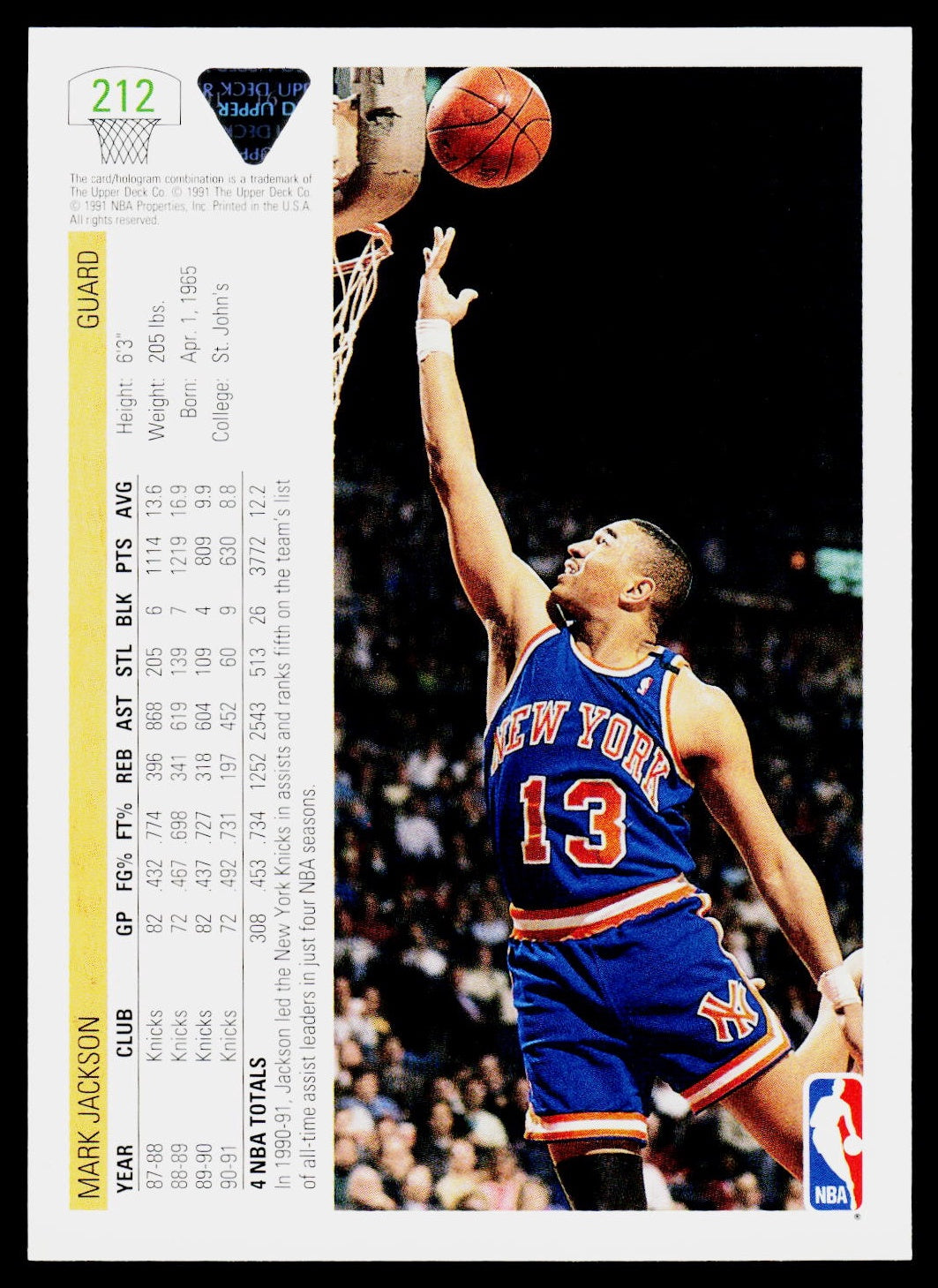 1991-92 Upper Deck #212 Mark Jackson