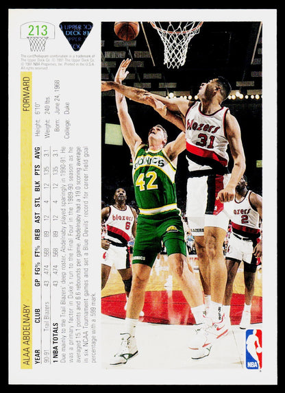 1991-92 Upper Deck #213 Alaa Abdelnaby