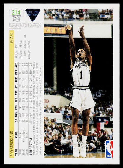 1991-92 Upper Deck #214 Rod Strickland