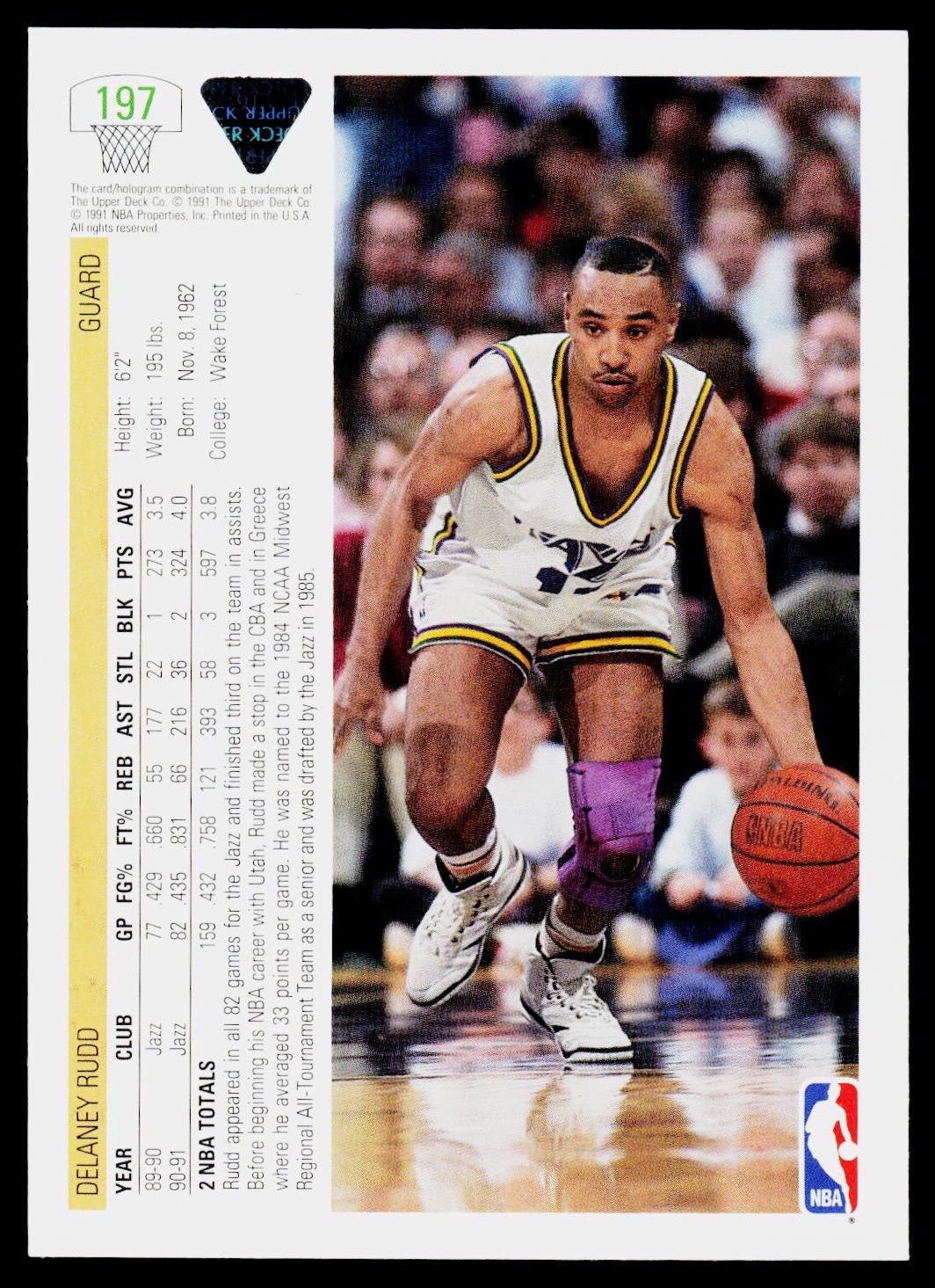 1991-92 Upper Deck #197 Delaney Rudd