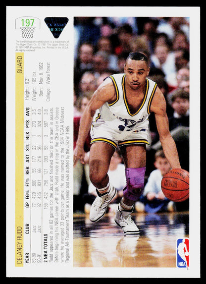 1991-92 Upper Deck #197 Delaney Rudd