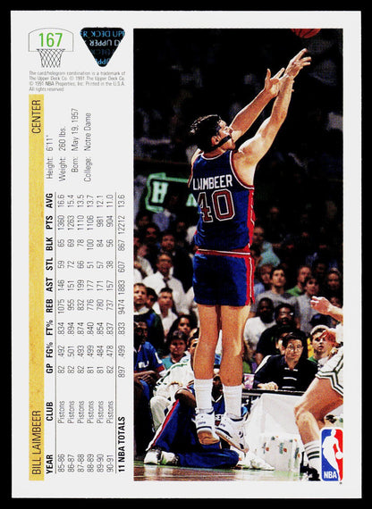1991-92 Upper Deck #167 Bill Laimbeer