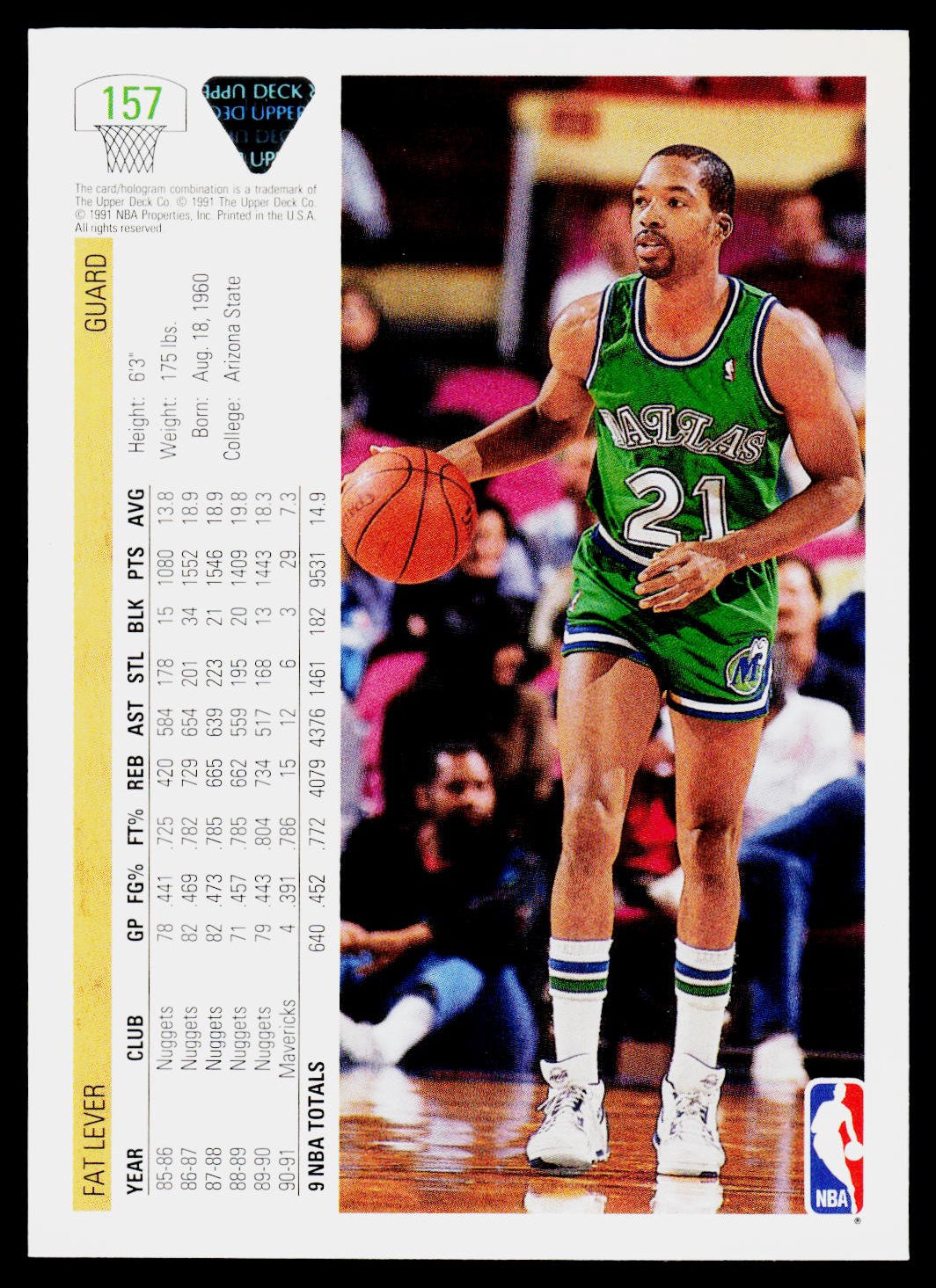 1991-92 Upper Deck #157 Fat Lever