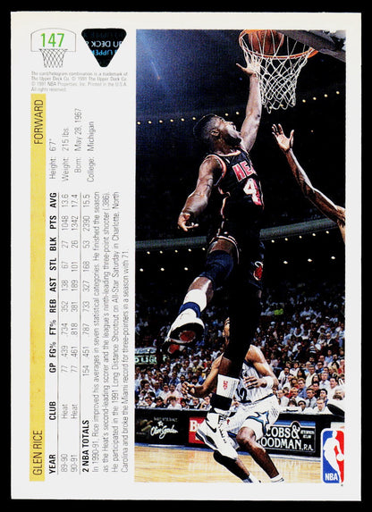 1991-92 Upper Deck #147 Glen Rice