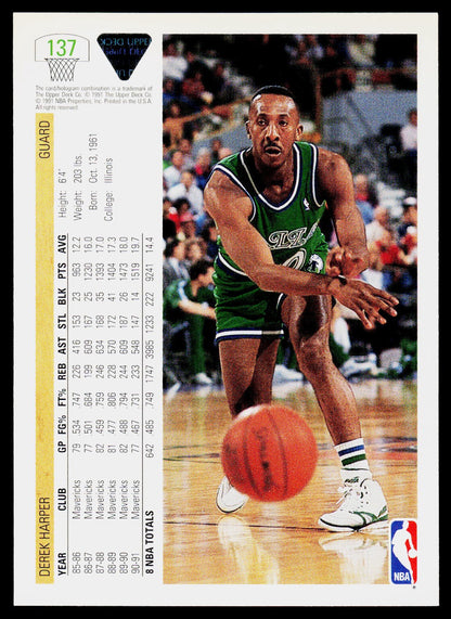1991-92 Upper Deck #137 Derek Harper