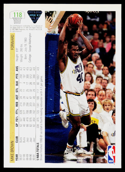 1991-92 Upper Deck #118 Mike Brown