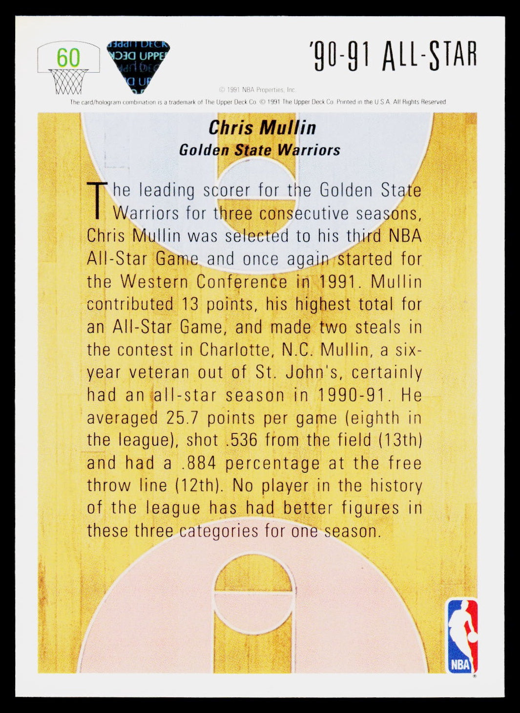 1991-92 Upper Deck #60 Chris Mullin