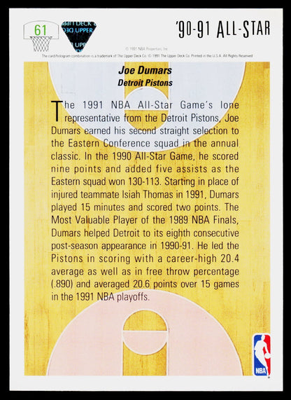 1991-92 Upper Deck #61 Joe Dumars