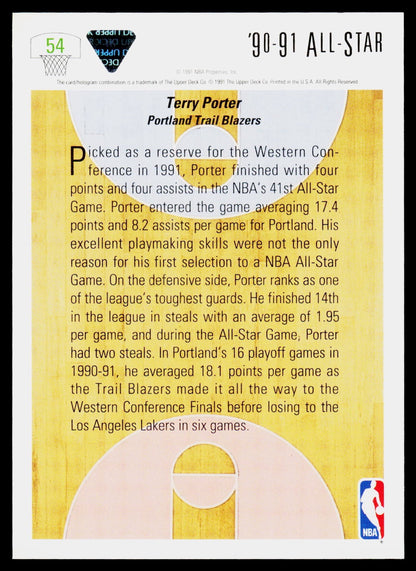 1991-92 Upper Deck #54 Terry Porter