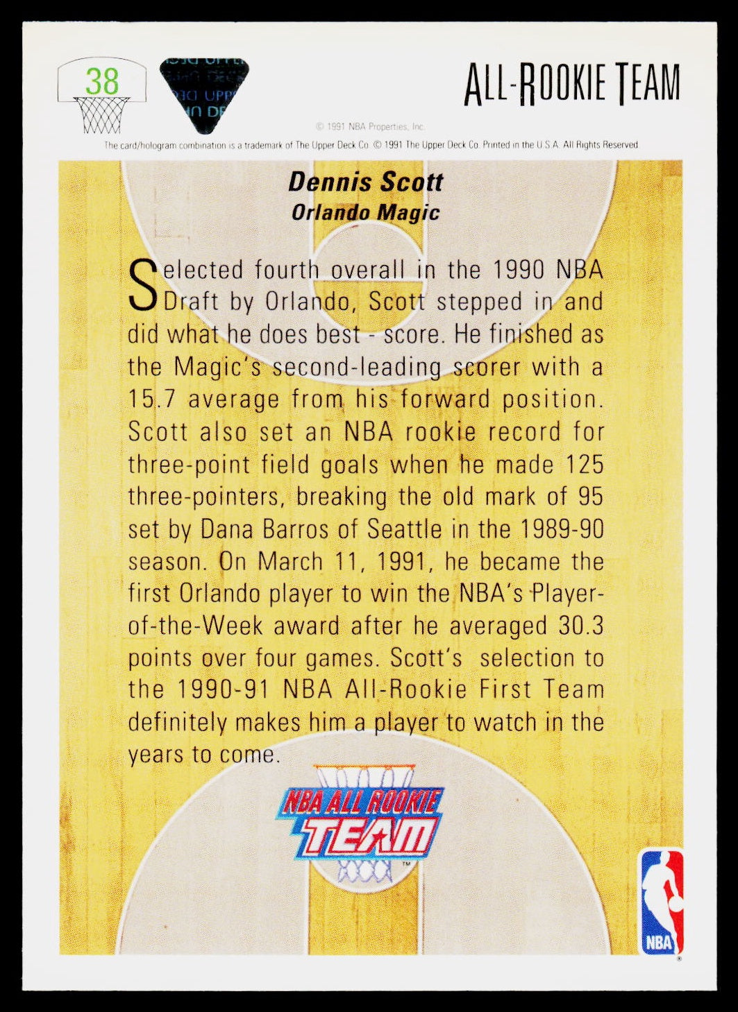 1991-92 Upper Deck #38 Dennis Scott