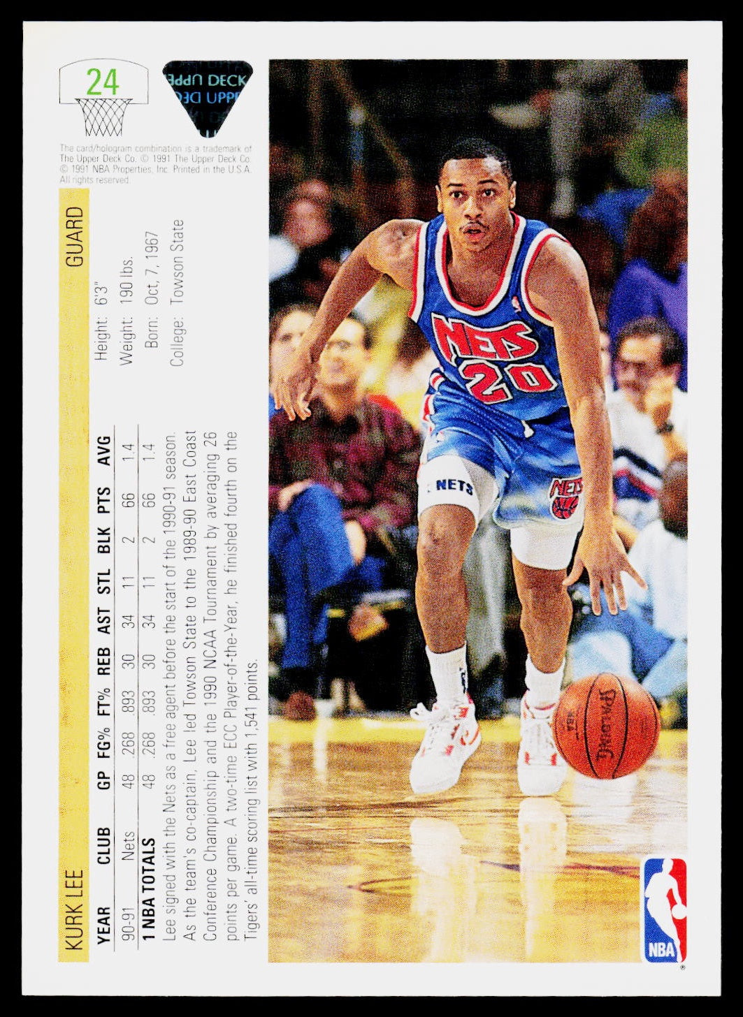 1991-92 Upper Deck #24 Kurk Lee