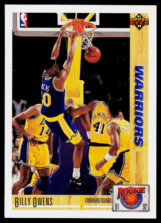 1991-92 Upper Deck #R33 Billy Owens Rookie Standouts