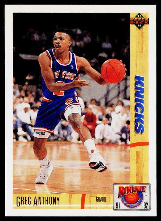 1991-92 Upper Deck #R37 Greg Anthony Rookie Standouts