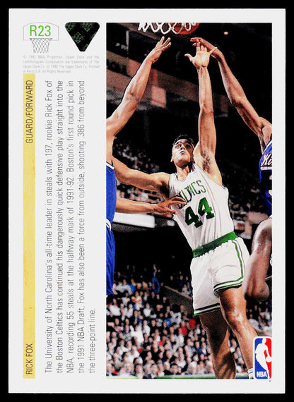 1991-92 Upper Deck #R23 Rick Fox Rookie Standouts