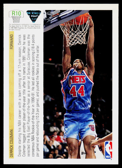 1991-92 Upper Deck #R10 Derrick Coleman Rookie Standouts