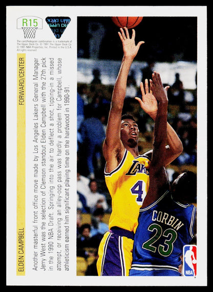 1991-92 Upper Deck #R15 Elden Campbell Rookie Standouts