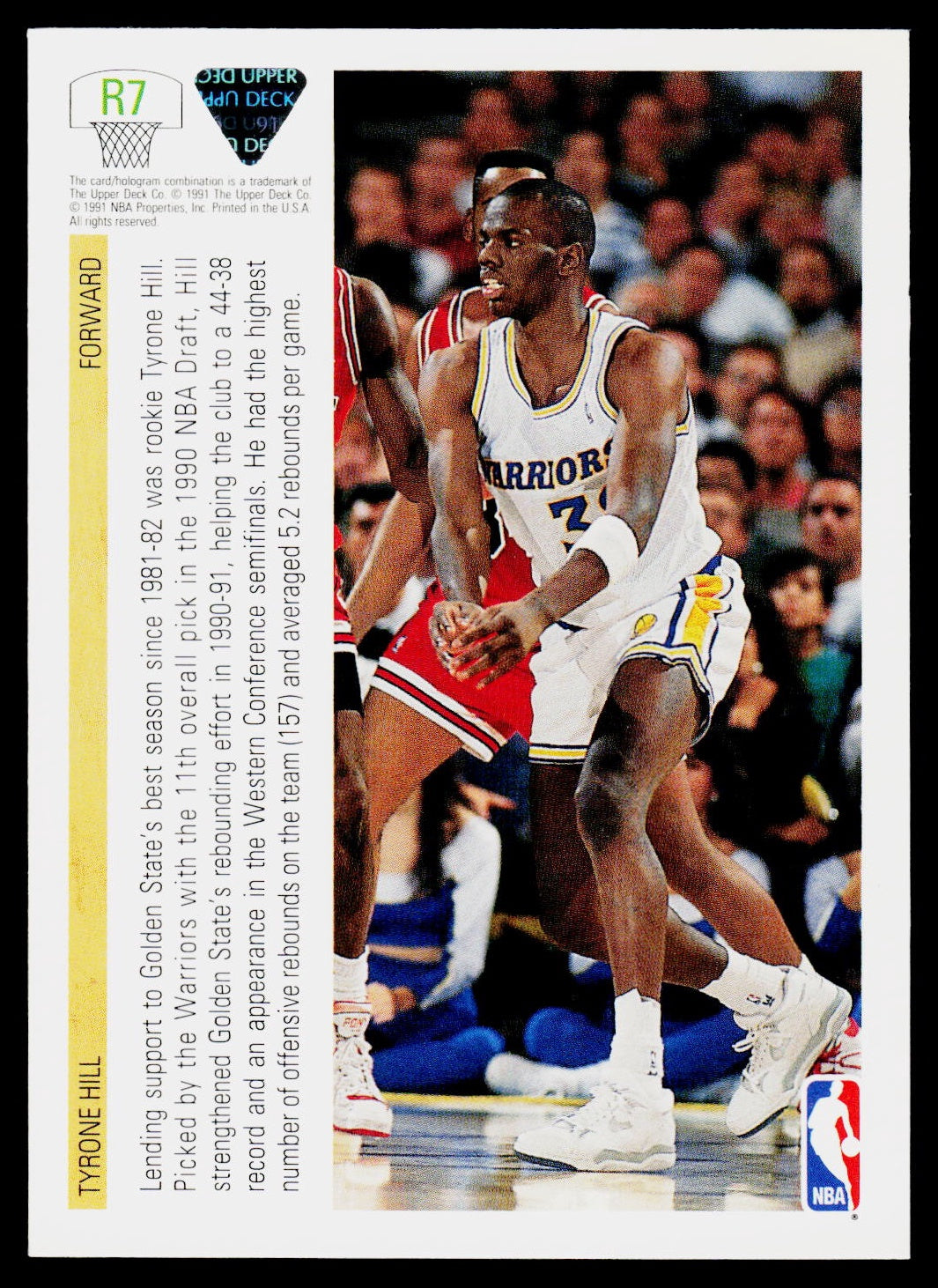 1991-92 Upper Deck #R7 Tyrone Hill Rookie Standouts
