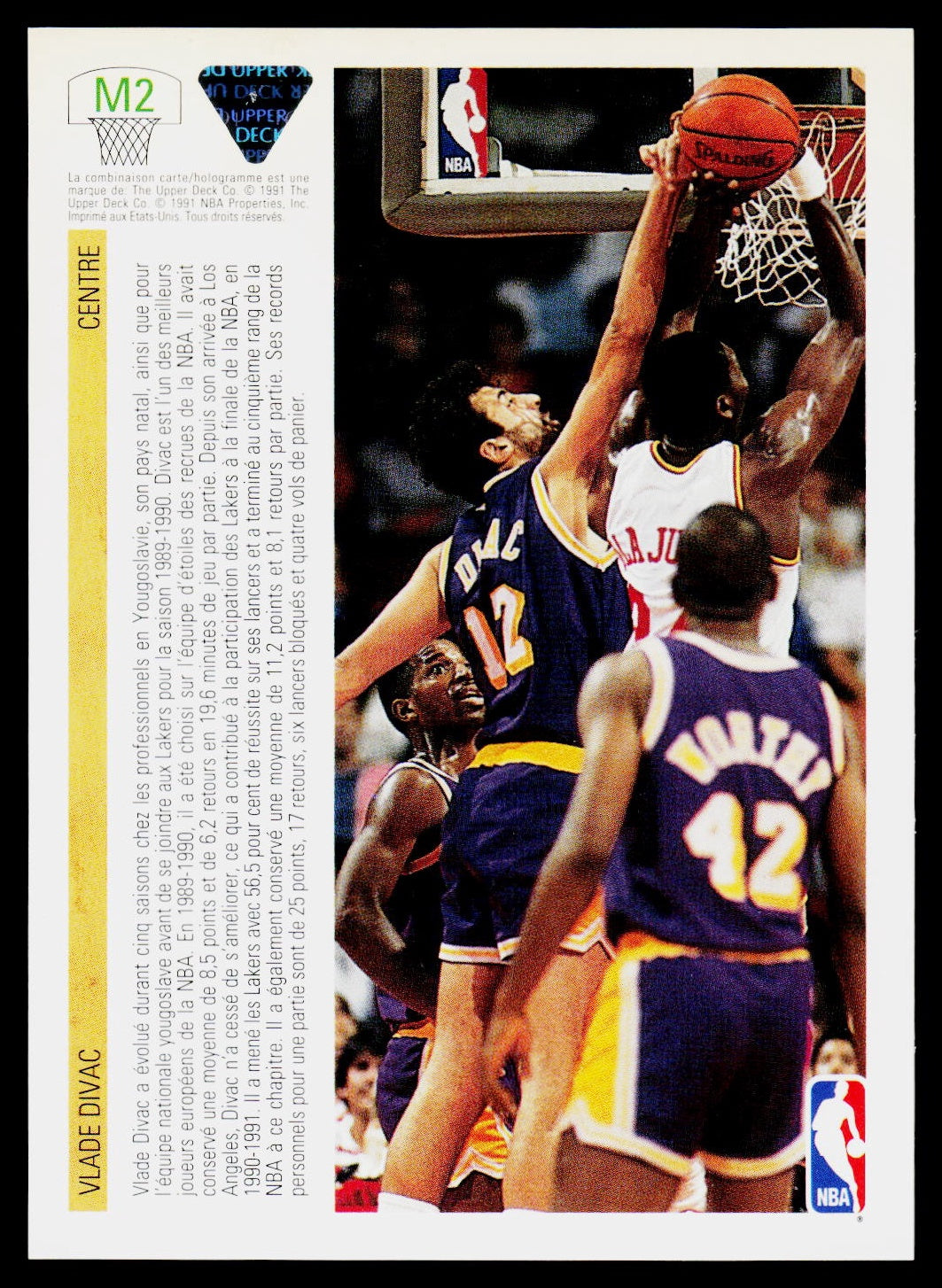 1991 Upper Deck Paris McDonald's Open #M2 Vlade Divac
