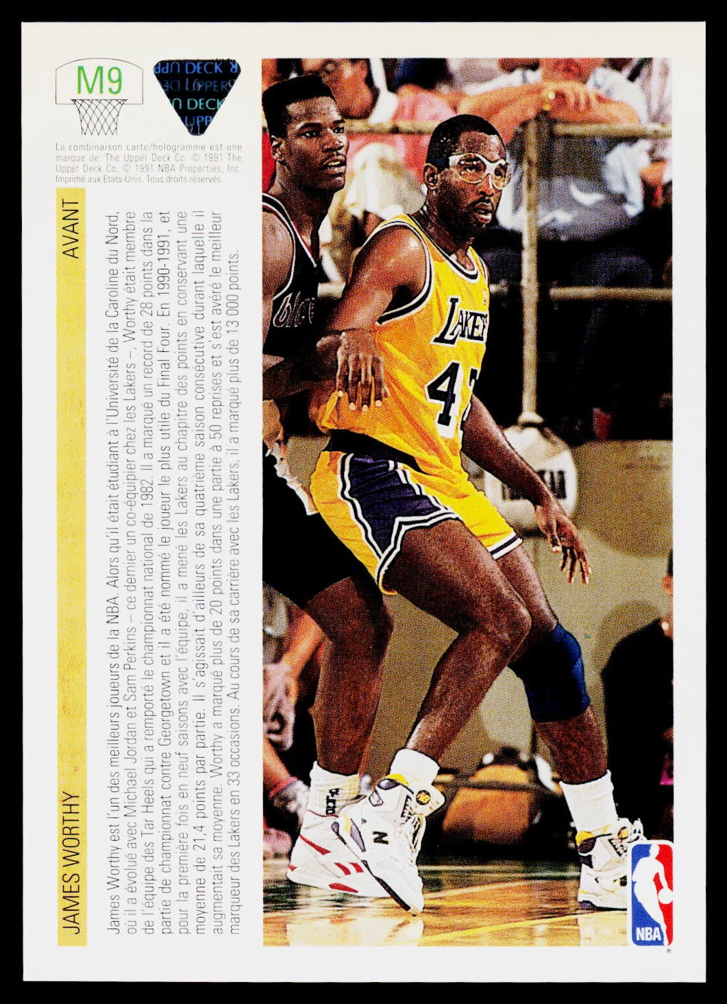1991 Upper Deck Paris McDonald's Open #M9 James Worthy