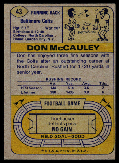 1974 Topps #43 Don McCauley