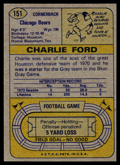 1974 Topps #151 Charlie Ford