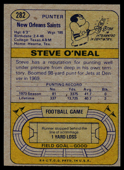 1974 Topps #282 Steve O'Neal