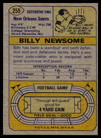 1974 Topps #255 Billy Newsome