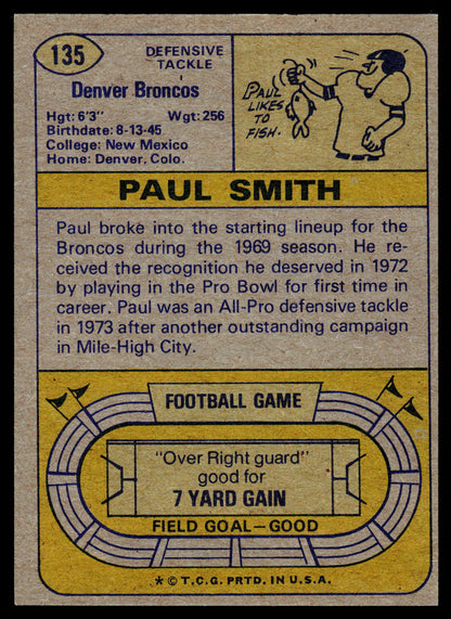 1974 Topps #135 Paul Smith