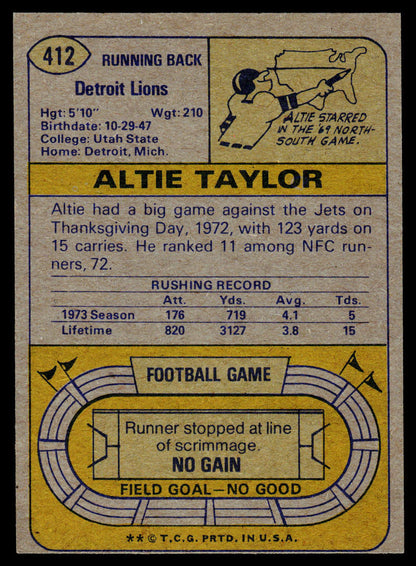 1974 Topps #412 Altie Taylor