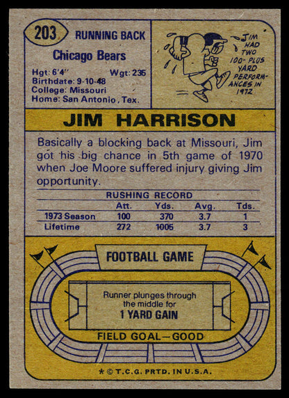 1974 Topps #203 Jim Harrison