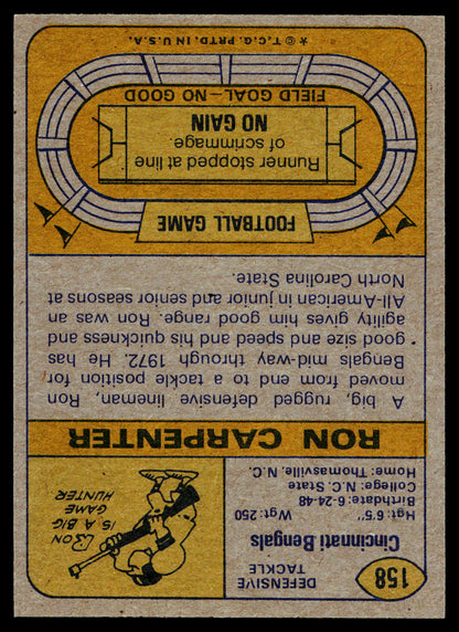 1974 Topps #158 Ron Carpenter