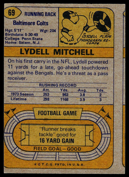1974 Topps #69 Lydell Mitchell